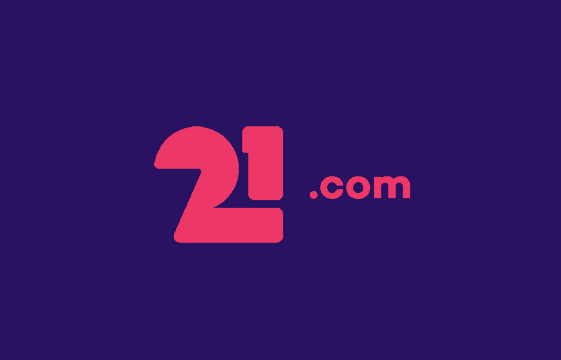 An image of the 21com casino logo